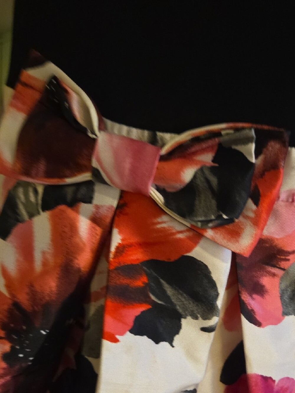 Speechless Black Bodice Floral High-Low Dress with Bow - Picture 4 of 4